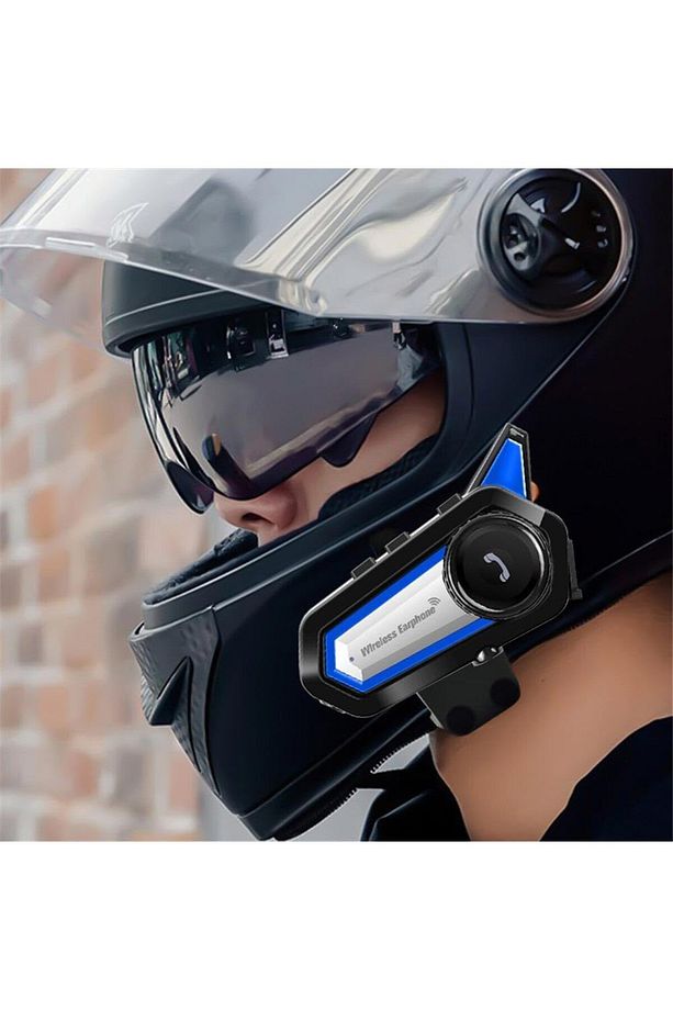 İntercom Su Geçirmez Fenerli Bluetooth Motorsiklet Kulaklığı İnterkom Kask Kulaklık - 3