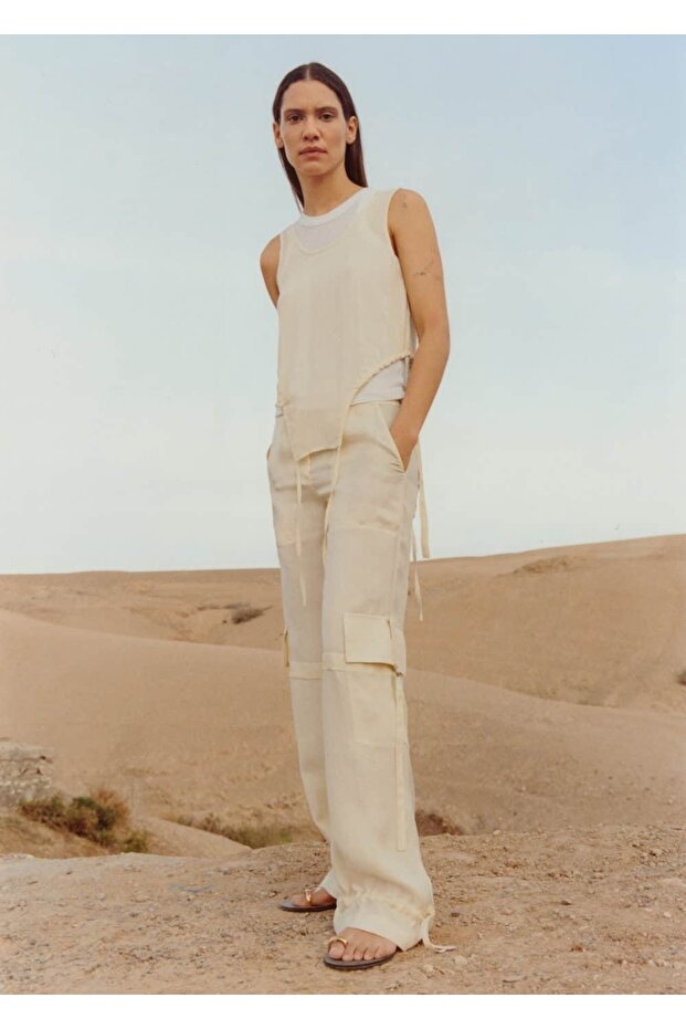 Lyocell kargo pantolon - 7