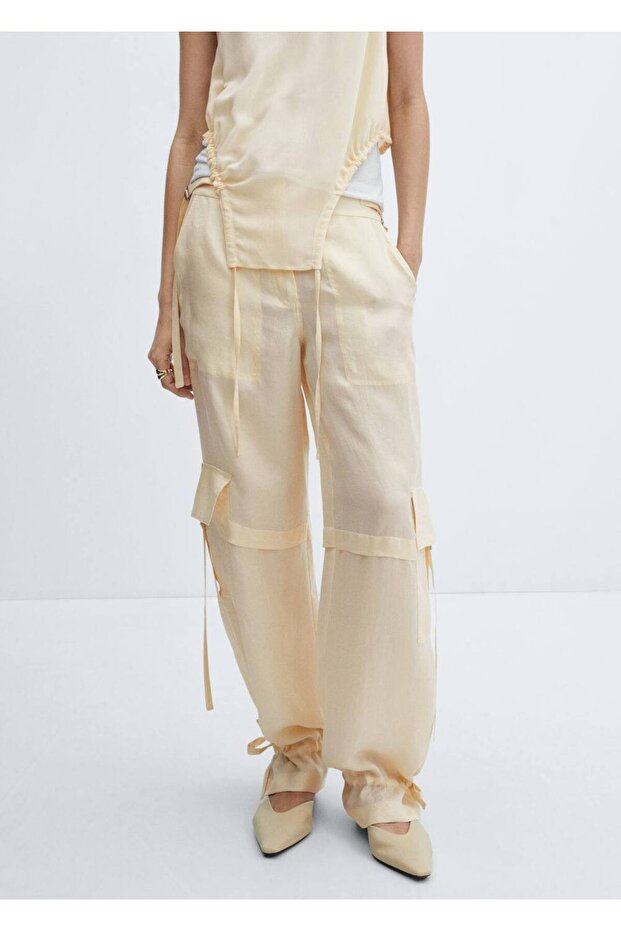 Lyocell kargo pantolon - 1
