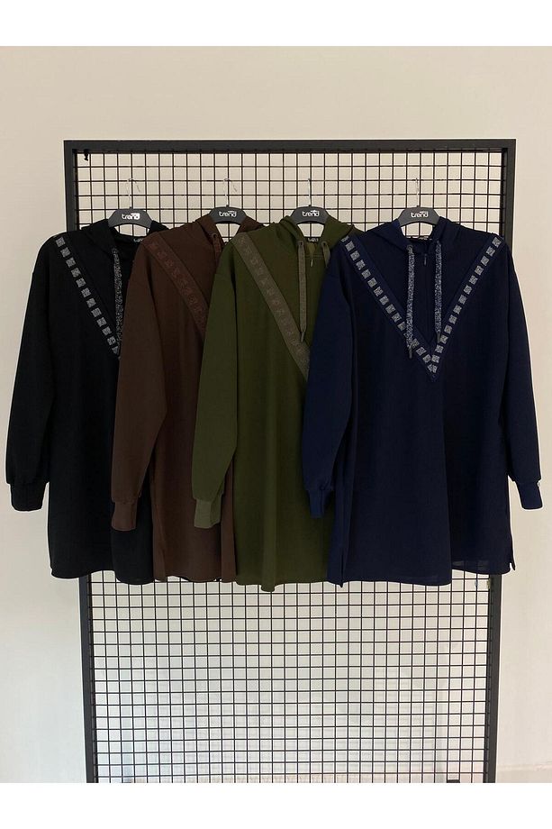 Yeni Sezon Basic Kapüşonlu Tunik MODAAYKA DSB433 - 2