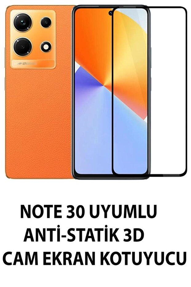 واقي شاشة من الزجاج المقسى ثلاثي الأبعاد متوافق مع Infinix Note 30
