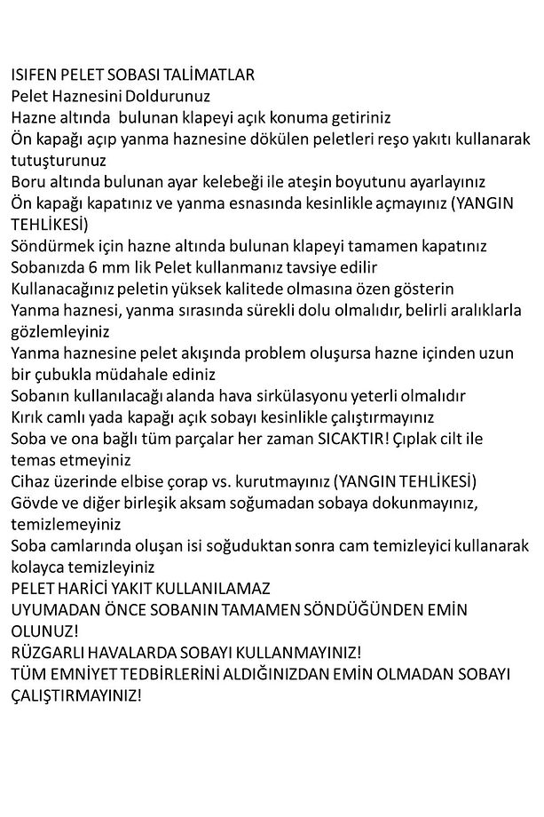 Pelet Sobası Isıfen 400 Sgs Tek Camlı - 8