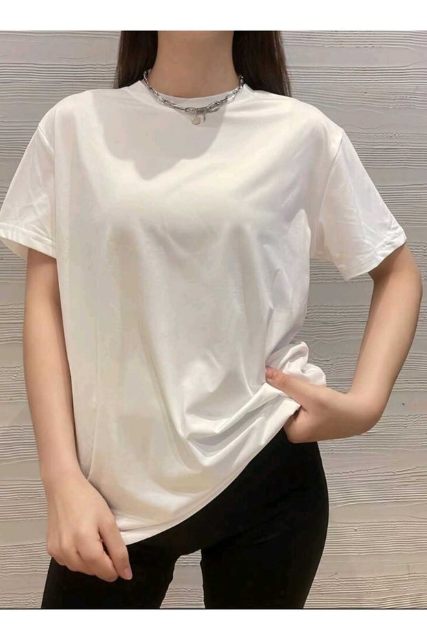Women's Tshirt Comfortable Fit Plain Unprinted Cotton Crew Neck Summer Daily Wear