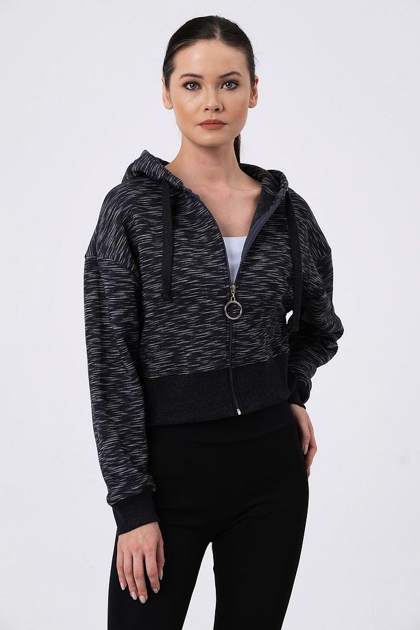 Kapüşonlu Crop Hırka (B21-36300) - 3