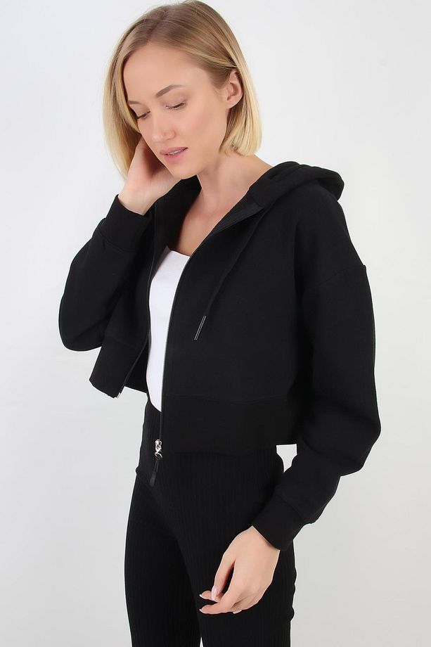 Kapüşonlu Crop Hırka (B21-36300) - 5