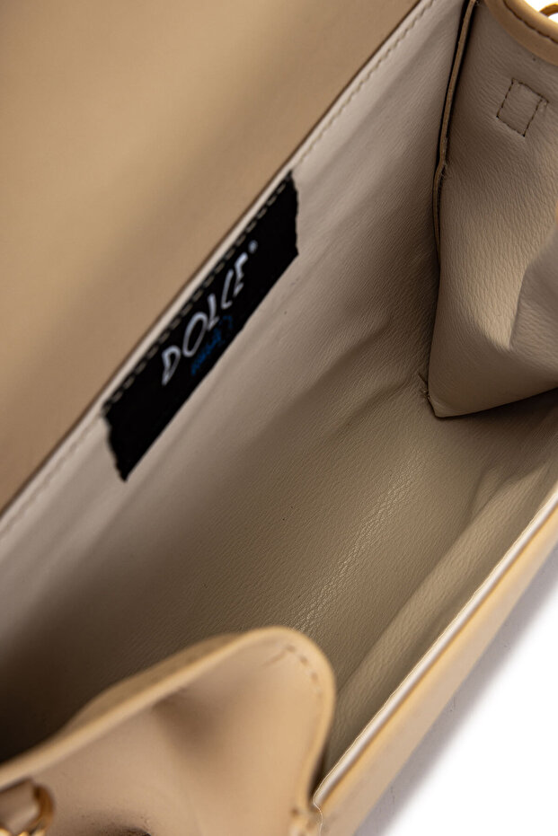 Kadın Vegan Bej Postacı Çanta - 5