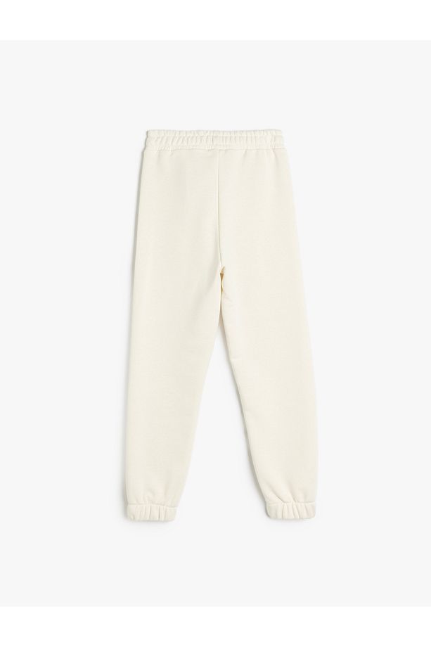 Beli Lastikli Nervürlü Basic Jogger Eşofman Altı - 2