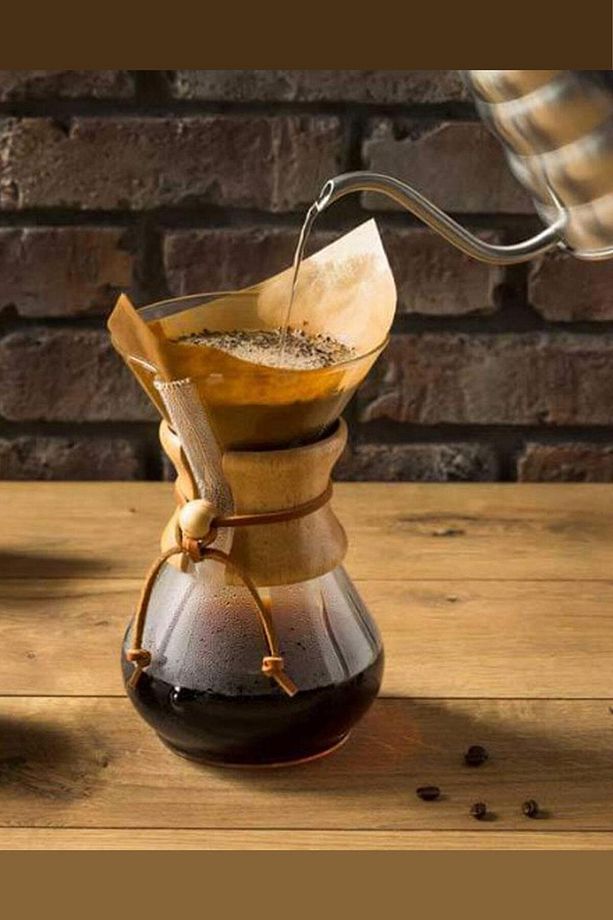 Chemex 400 ml  -  Ahşap Tutacaklı 3 cup - 1