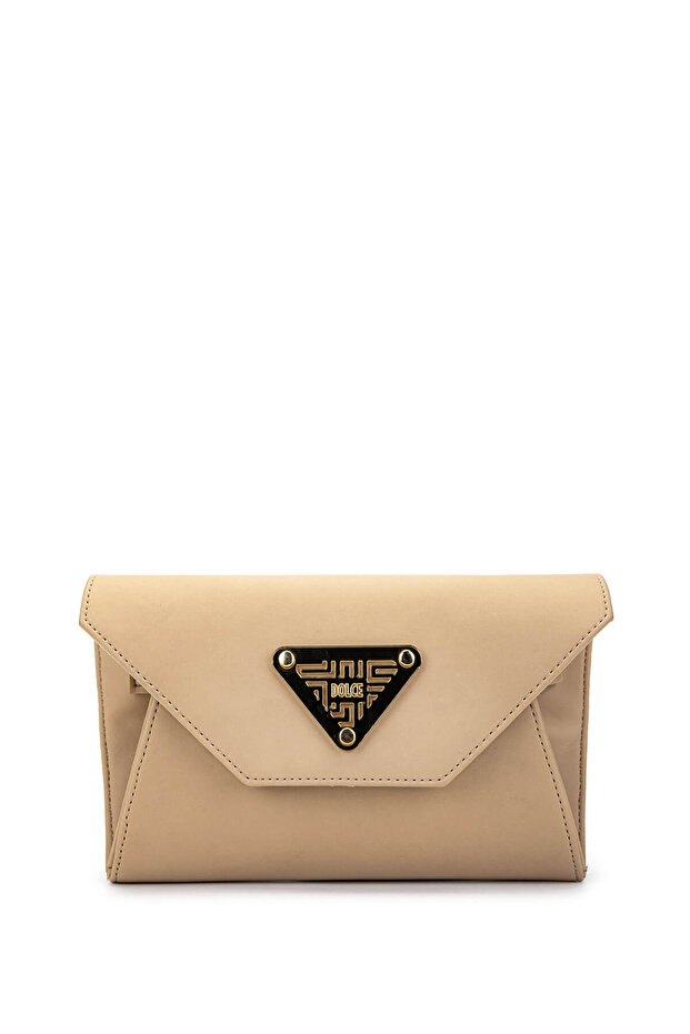 Kadın Vegan Bej Postacı Çanta - 1