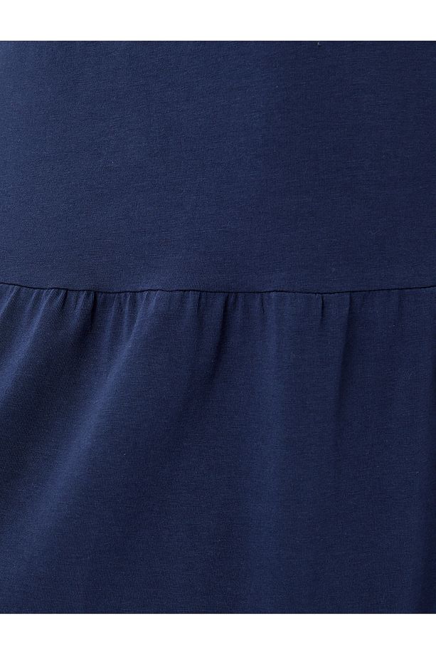 Yüksek Bel Oversize Katlı Volanlı Midi Etek - 6