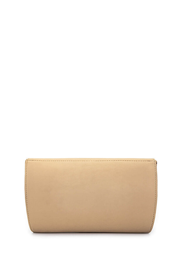 Kadın Vegan Bej Postacı Çanta - 4