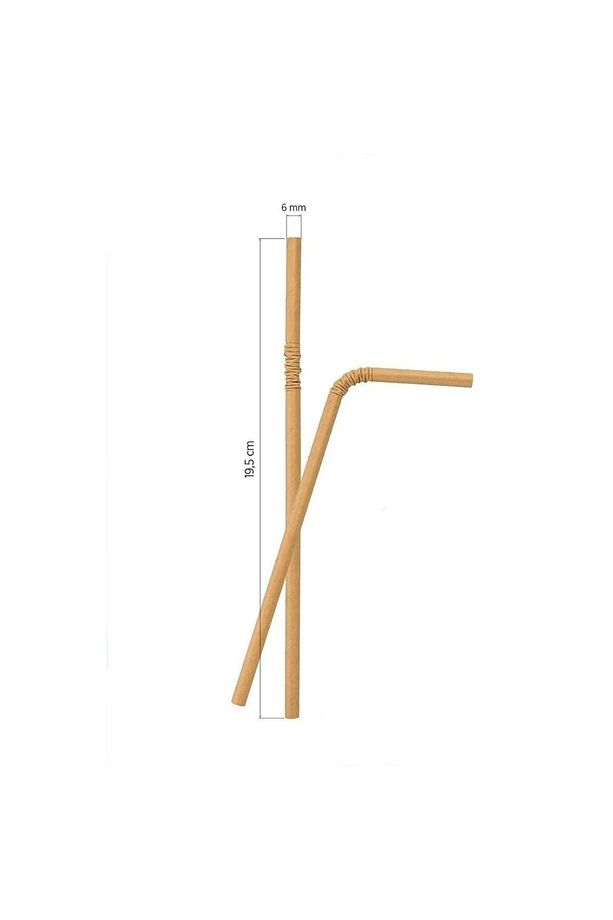 Kraft Kağıt Pipet 19,5 Cm 25 Adet - 3