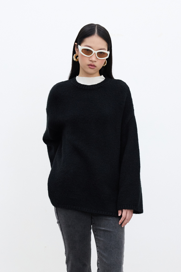 OVERSIZE KAZAK SİYAH - 6