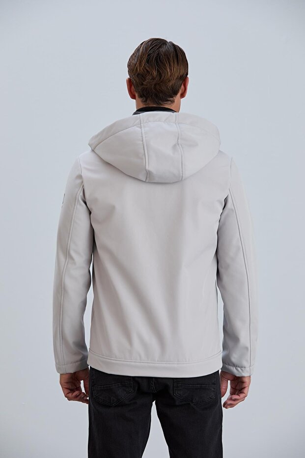Kapüşonlu Erkek Softshell Mont - 8