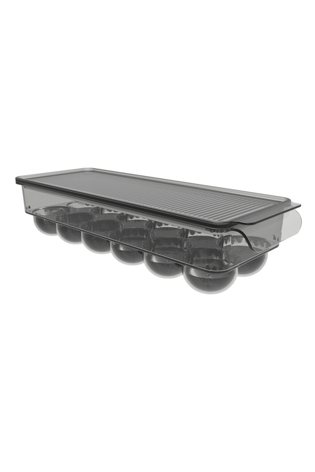 Egg Storage Container with Lid - Transparent Black - 3