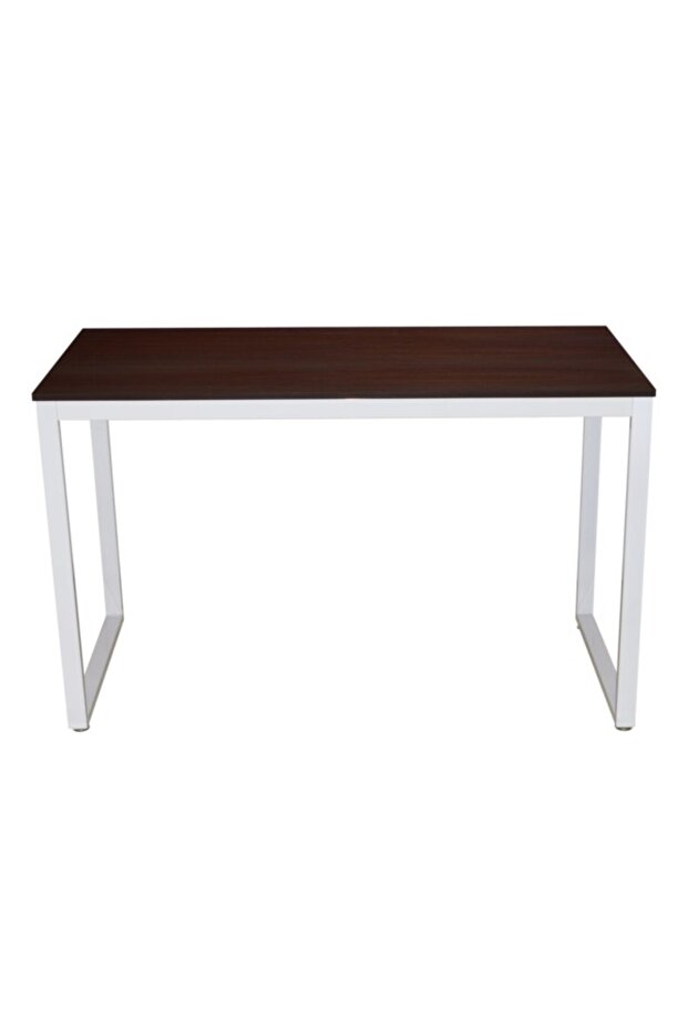 Metal Frame Wooden Rectangular Compact Computer Desk - 2