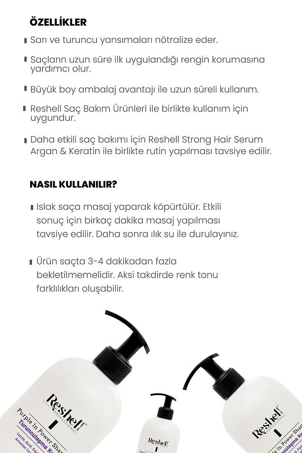 Turunculaşma Karşıtı Mor Şampuan 500 ml - 4