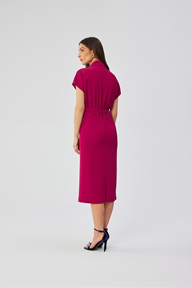 Rochie midi cu guler - 2