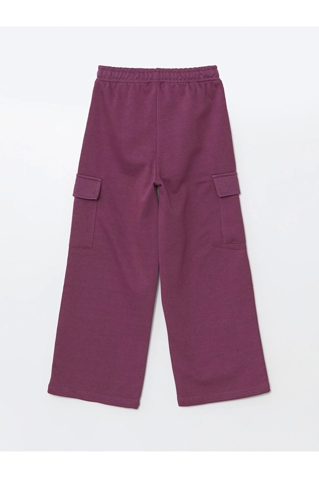LCW Kids Mürdüm Beli Lastikli Kız Çocuk Kalın Jogger Eşofman Altı - 3