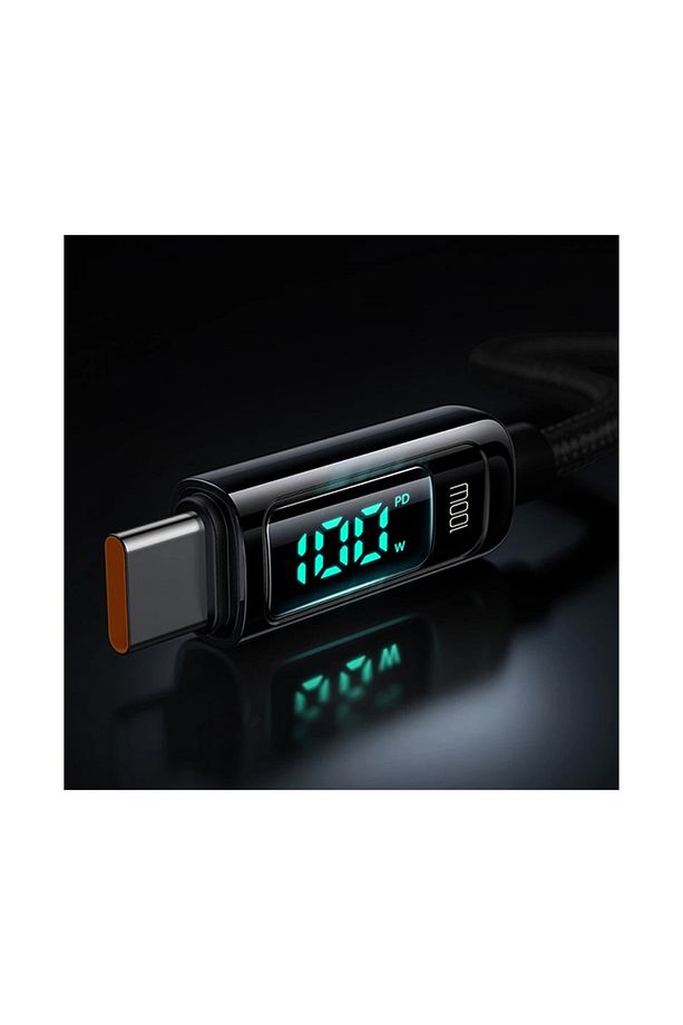 Ca-8820 100w Type-c To Type-c Pd Dijital Ekranlı Data-şarj Kablosu 5a 1.2m-siyah - 5