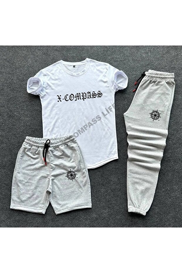 Unisex Summer Shorts T-shirt Sweatpants Set of 3 Combin Set