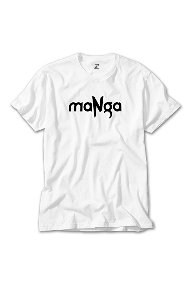 Manga Black Text White T-Shirt