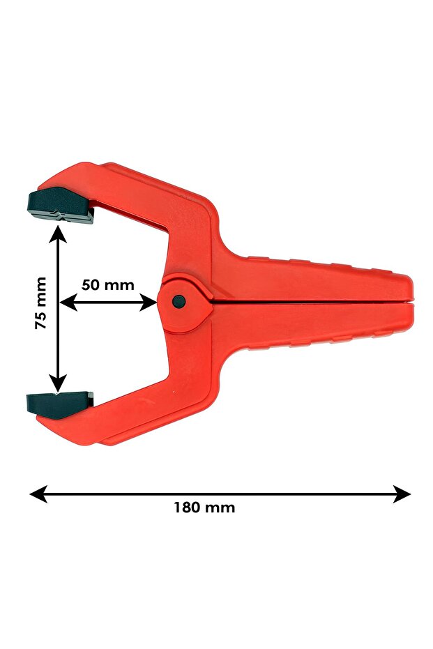 Yaylı Kıskaç Mandal El Tip İşkence Kırmızı Klips Hobi 75 mm 3 inç 2 ADET - 2