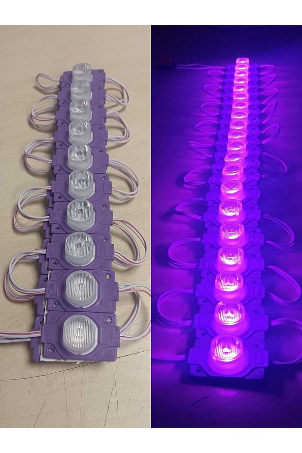 12v 1.5w Manda Tip Modül Led – Mor Işık | Su Geçirmez | Tabela Ve Dış Mekan Aydınlatma (10 ADET) - 1