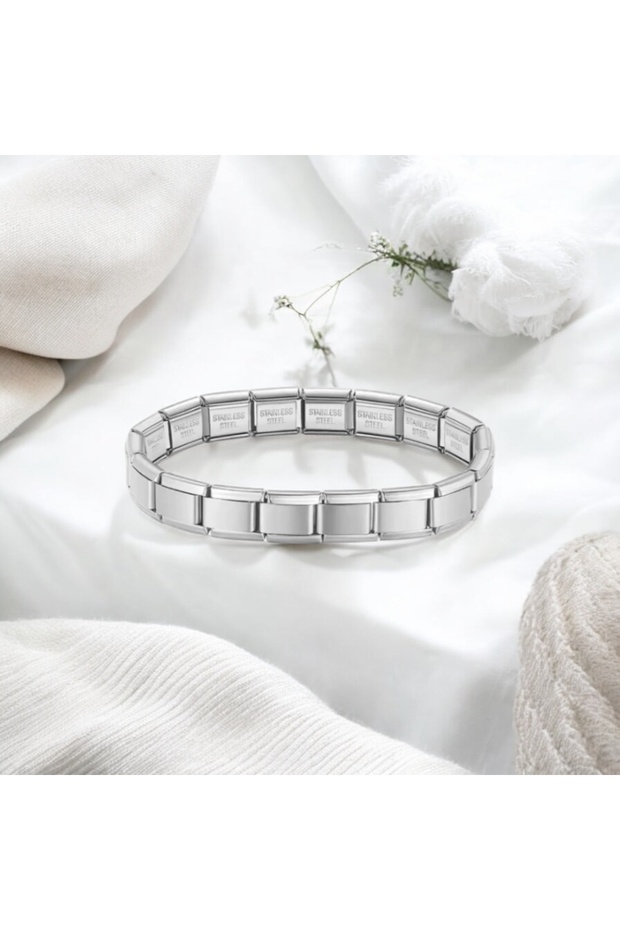 STEEL ITALIAN CHARM BRACELET