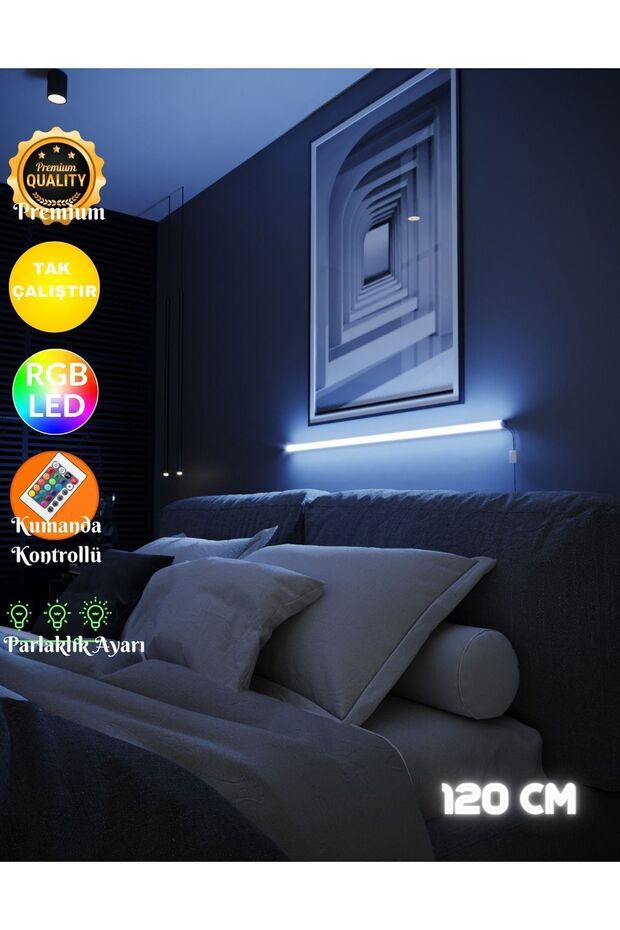 Uzaktan Kumandalı  Led Abajur Aplik Gece Lambası Kumandali - Rgb Model - 1