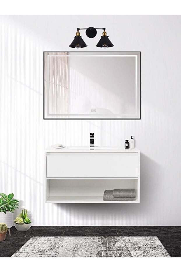 Retro,rustik,vintage Eskitme Duylu Mafsallı Hareketli Başlık Ayna Üstü Metal Duvar Aplik - 1