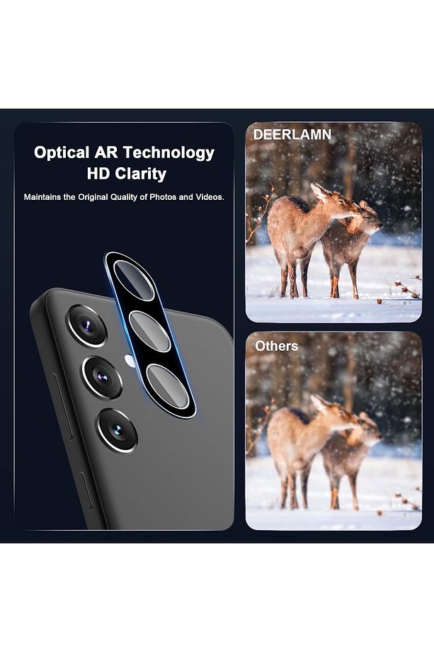 Samsung Galaxy S24 Fe Uyumlu Kamera Koruma Lens Koruyucu Temperli Cam Siyah Tek Parçalı Koruma Camı - 2