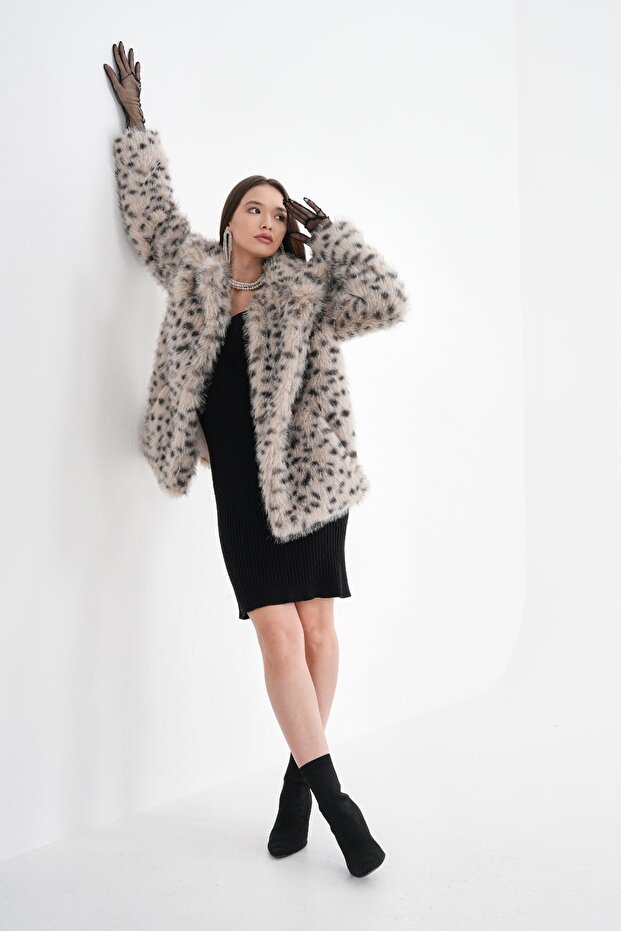 Desenli leopar ceket - 2