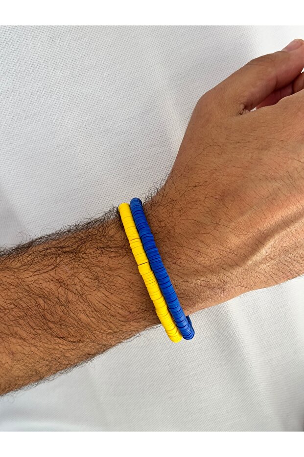 Elastic Fan Bracelet | Yellow - Dark Blue | Black-White | Yellow - Red | Team Bracelet