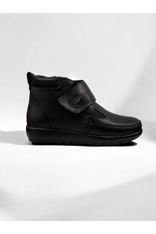 Winter Genuine Leather Warm Velcro Women's Boots with Fur Inside