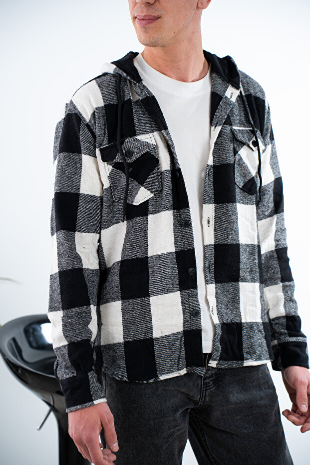 Kapüşonlu Oduncu Gömlek - 4