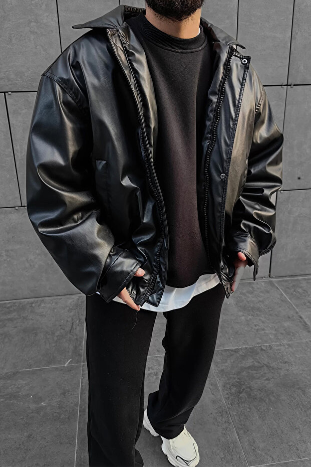 سترة معطف سميك للرجال من New Oversize Bomber - 2