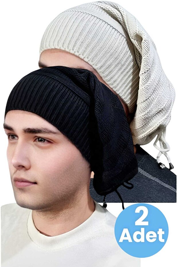 2-Piece Men's Winter Knitwear Knitted Beanie and Neck Collar