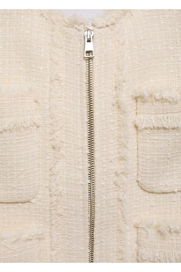 Fermuarlı Tüvit Ceket - 5