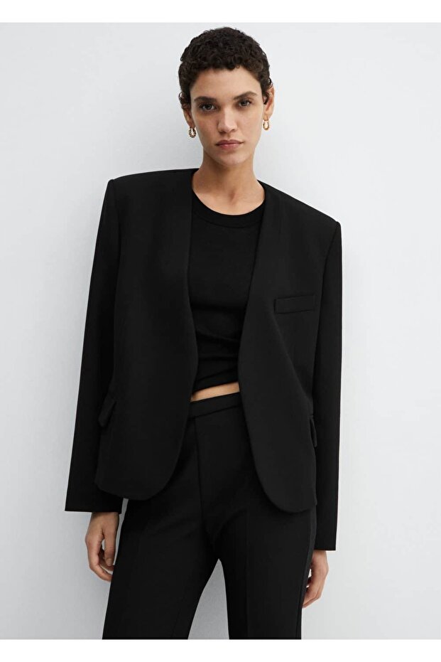 Vatkalı blazer ceket - 1