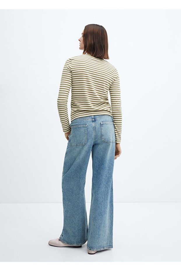 Ριγέ μακρυμάνικο μπλουζάκι - 4