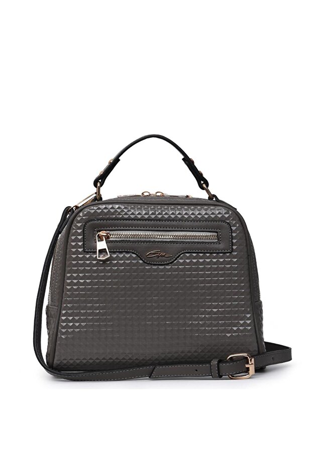 Gray Cube Neyva Hand and Shoulder Bag