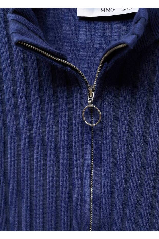 Fermuarlı kısa hırka - 5