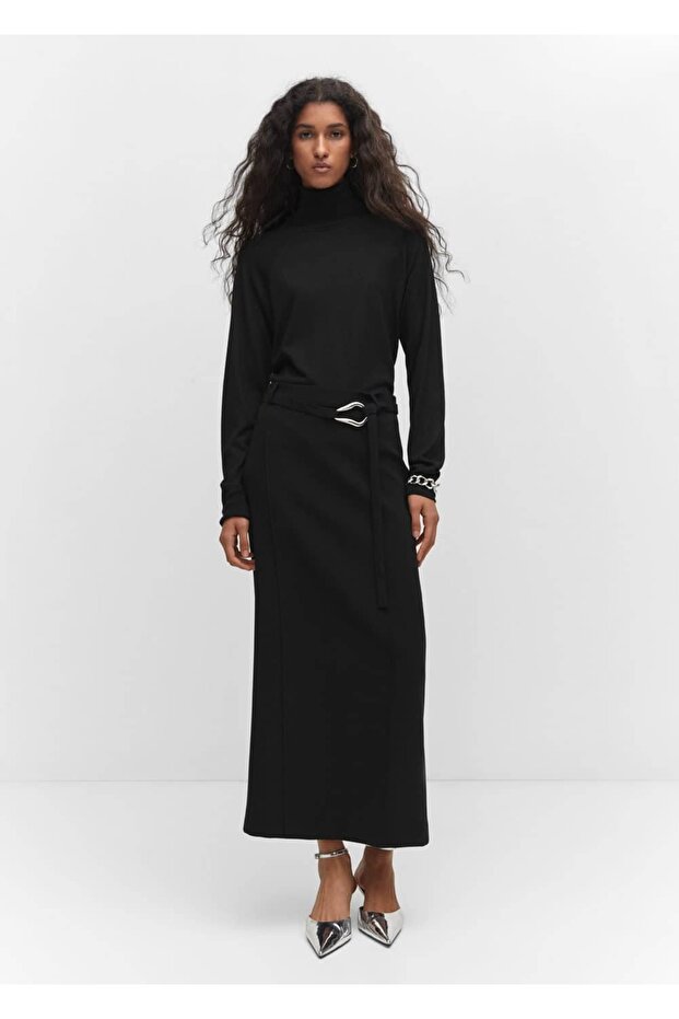 İnce triko boğazlı kazak - 2