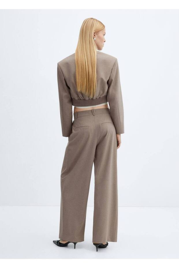 Düğmeli cropped ceket - 4