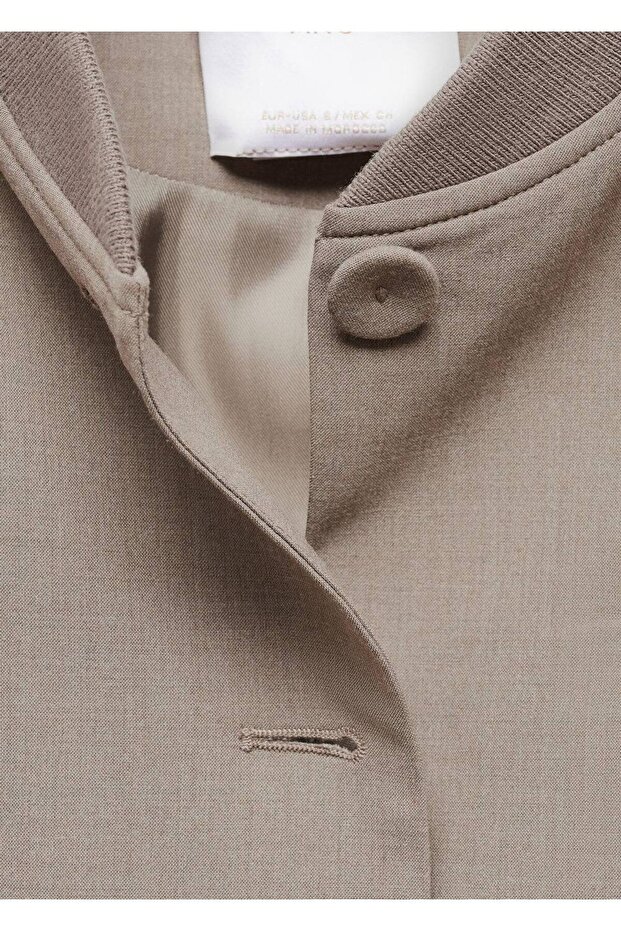 Düğmeli cropped ceket - 6