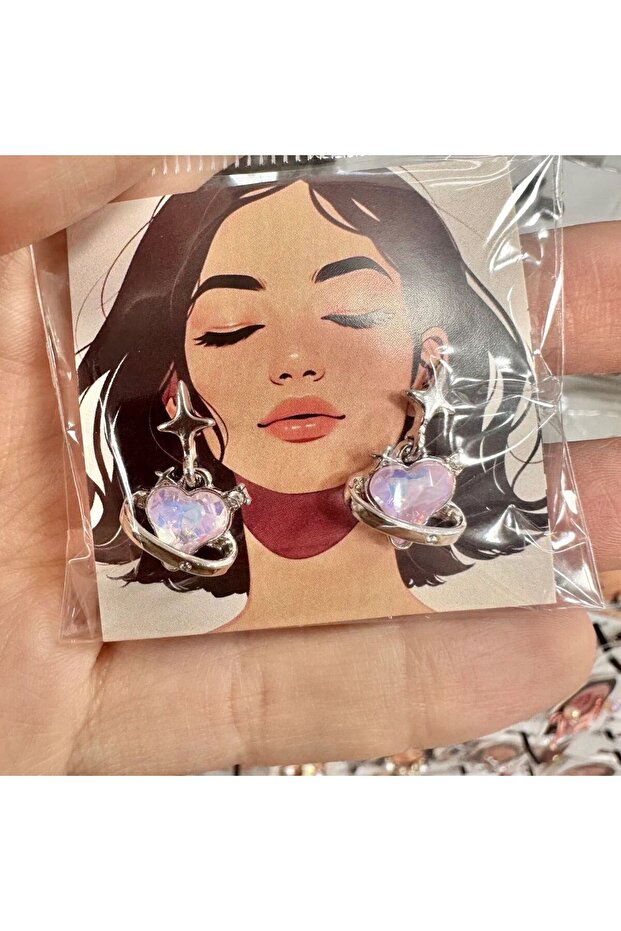 Star Heart Design Earrings