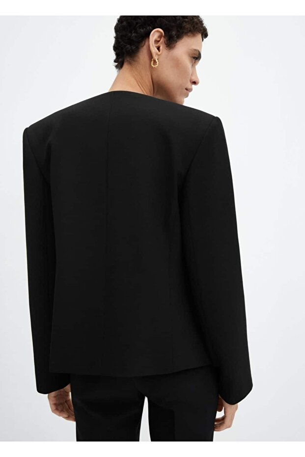 Vatkalı blazer ceket - 4