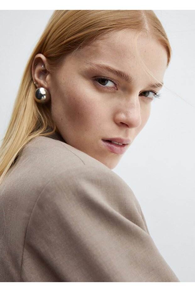 Düğmeli cropped ceket - 7