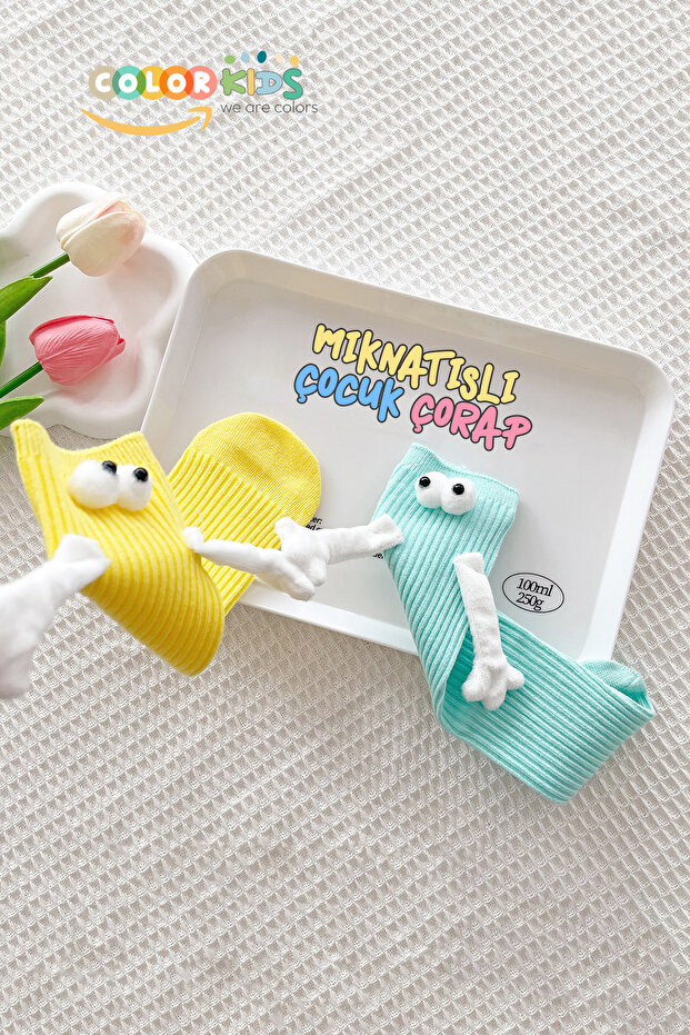 Çocuk Mıknatıslı El Ele Tutuşan Çoraplar (Topuksuz) - 2